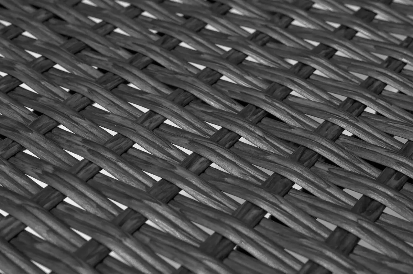 OUTFLEXX Rocking Basic Stapelstuhl, grau/braun-meliert, Polyrattan, 56 x 64 x 92 cm, inkl. Polster
