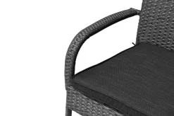 OUTFLEXX Rocking Basic Stapelstuhl, grau/braun-meliert, Polyrattan, 56 x 64 x 92 cm, inkl. Polster