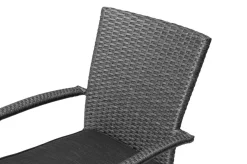 OUTFLEXX Rocking Basic Stapelstuhl, grau/braun-meliert, Polyrattan, 56 x 64 x 92 cm, inkl. Polster