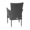 OUTFLEXX Rocking Basic Stapelsessel, grau/braun-meliert, Polyrattan, 59 x 62 x 92 cm, inkl. Polster