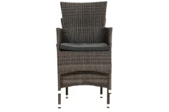 OUTFLEXX Rocking Basic Stapelsessel, grau/braun-meliert, Polyrattan, 59 x 62 x 92 cm, inkl. Polster