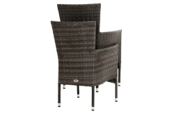 OUTFLEXX Rocking Basic Stapelsessel, grau/braun-meliert, Polyrattan, 59 x 62 x 92 cm, inkl. Polster
