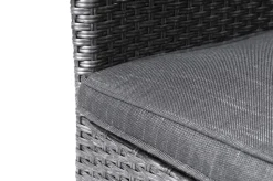 OUTFLEXX Rocking Basic Stapelsessel, grau/braun-meliert, Polyrattan, 59 x 62 x 92 cm, inkl. Polster