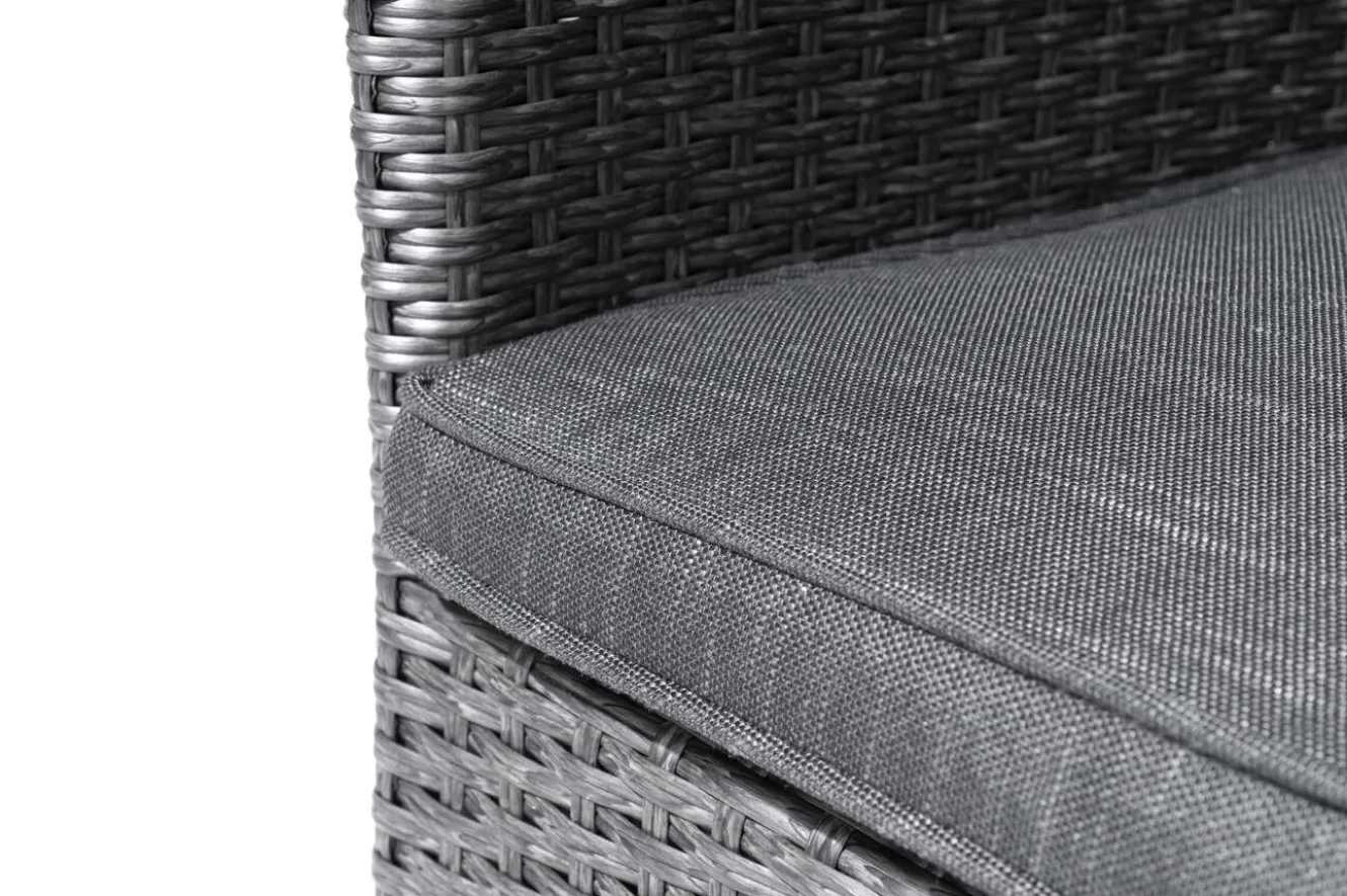 OUTFLEXX Rocking Basic Stapelsessel, grau/braun-meliert, Polyrattan, 59 x 62 x 92 cm, inkl. Polster