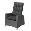 OUTFLEXX Rocking Comfort Dining / Lounge Sessel, grau/braun-meliert, Polyrattan, verstellbar