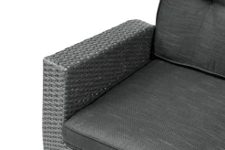 OUTFLEXX Rocking Comfort Dining / Lounge Sessel, grau/braun-meliert, Polyrattan, verstellbar