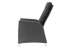 OUTFLEXX Rocking Comfort Dining / Lounge Sessel, grau/braun-meliert, Polyrattan, verstellbar