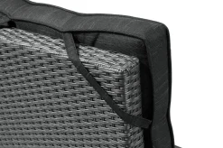 OUTFLEXX Rocking Comfort Dining / Lounge Sessel, grau/braun-meliert, Polyrattan, verstellbar