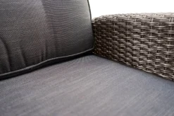OUTFLEXX Rocking Comfort Dining / Lounge Sessel, grau/braun-meliert, Polyrattan, verstellbar