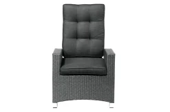 OUTFLEXX Rocking Comfort Dining / Lounge Sessel, grau/braun-meliert, Polyrattan, verstellbar