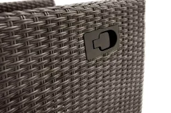 OUTFLEXX Rocking Comfort Dining / Lounge Sessel, grau/braun-meliert, Polyrattan, verstellbar