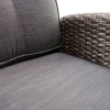 OUTFLEXX Rocking Comfort Garten-Essgruppe, grau/braun-meliert, Polyrattan, Tisch 220 x 100 cm, 3 Loungesessel+3-Sitzer