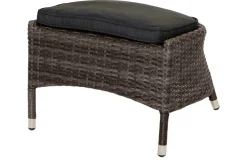 OUTFLEXX Rocking Comfort Garten-Essgruppe, grau/braun-meliert, Polyrattan, Tisch 220 x 100 cm, 6-7 Personen