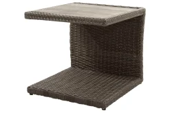 OUTFLEXX Rocking Comfort Set, grau/braun-meliert, Polyrattan, Tisch 220 x 100 cm, 6 Personen