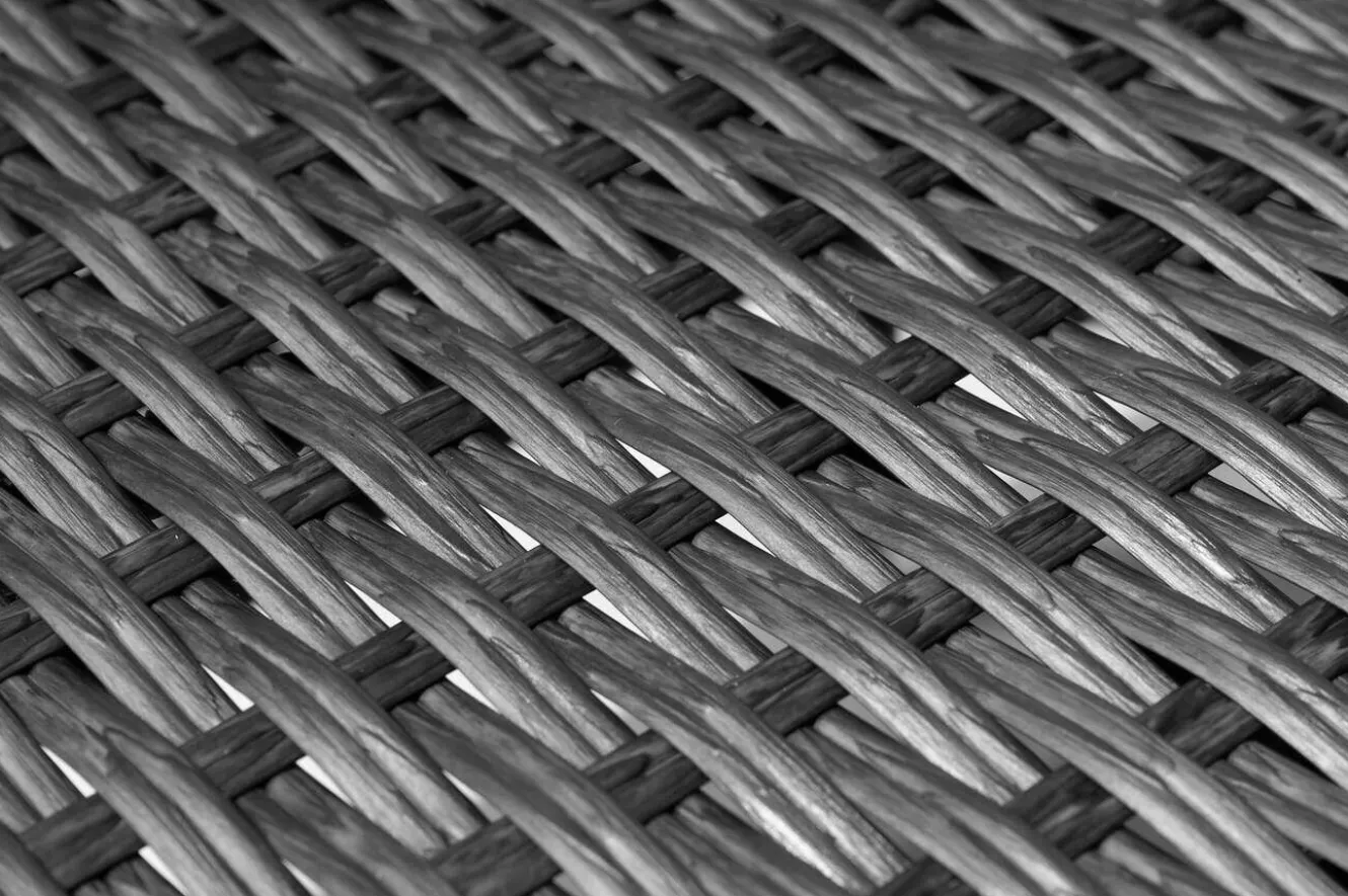 OUTFLEXX Rocking Dining Sessel, grau/braun-meliert, Polyrattan, verstellbar, mit Fußhocker