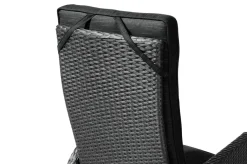 OUTFLEXX Rocking Garten-Essgruppe, grau/braun-meliert, Polyrattan, Tisch 180 x 110 cm, 4 Sessel