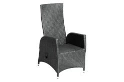 OUTFLEXX Rocking Gartensessel, verstellbar, inkl. Polster, Polyrattan, 60x68x110 cm