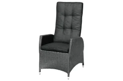 OUTFLEXX Rocking Gartensessel, verstellbar, inkl. Polster, Polyrattan, 60x68x110 cm