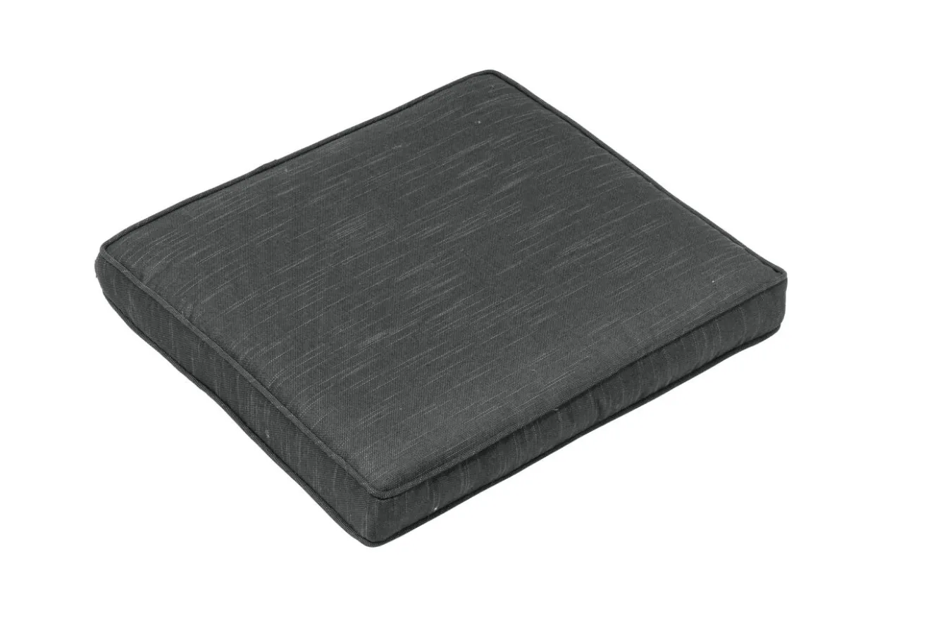 OUTFLEXX Rocking Hocker, grau/braun-meliert, Polyrattan, 71x45x56 cm, zu Loungesessel, inkl. Polster