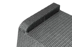 OUTFLEXX Rocking Hocker, grau/braun-meliert, Polyrattan, 71x45x56 cm, zu Loungesessel, inkl. Polster