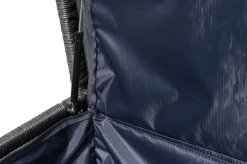 OUTFLEXX Rocking Kissenbox, grau/braun-meliert, Polyrattan, 145x58x73 cm, inkl. Inlay