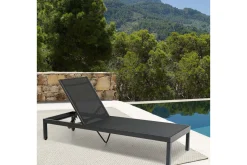 OUTFLEXX Rollliege, anthrazit matt, Aluminium, 193x60x32,5cm, Rückenlehne verstellbar