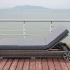 OUTFLEXX Rollliege, grau, Polyrattan, 200x70x27,5cm, Rückenlehne 5-fach verstellbar