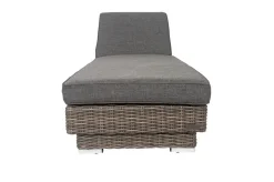 OUTFLEXX Rollliege, grau, Polyrattan, 200x70x27,5cm, Rückenlehne 5-fach verstellbar