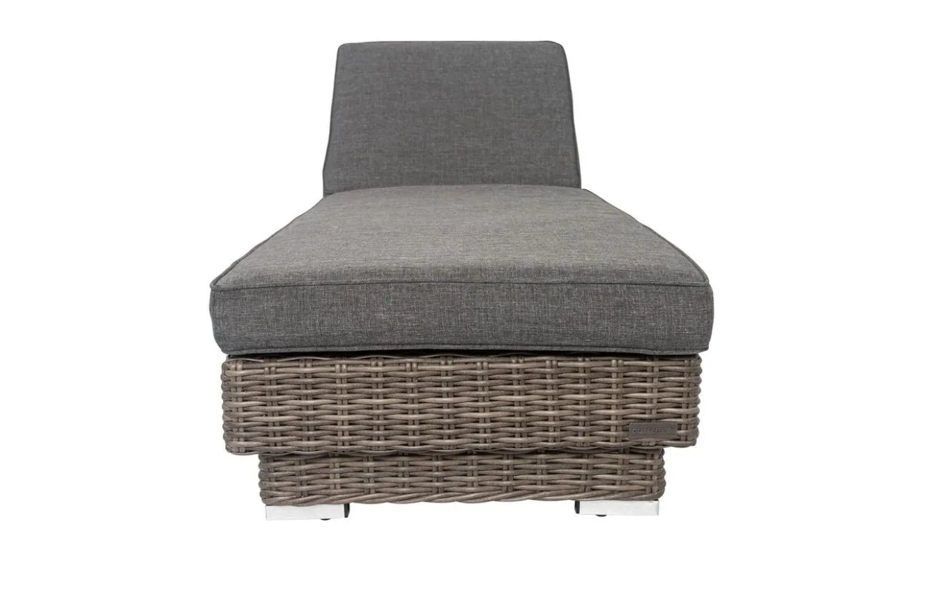 OUTFLEXX Rollliege, grau, Polyrattan, 200x70x27,5cm, Rückenlehne 5-fach verstellbar