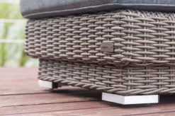 OUTFLEXX Rollliege, grau, Polyrattan, 200x70x27,5cm, Rückenlehne 5-fach verstellbar
