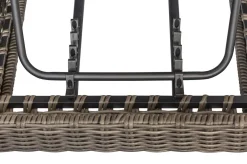 OUTFLEXX Rollliege, grau, Polyrattan, 200x70x27,5cm, Rückenlehne 5-fach verstellbar