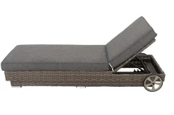OUTFLEXX Rollliege, grau, Polyrattan, 200x70x27,5cm, Rückenlehne 5-fach verstellbar