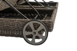 OUTFLEXX Rollliege, grau, Polyrattan, 200x70x27,5cm, Rückenlehne 5-fach verstellbar