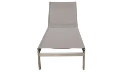 OUTFLEXX Rollliege, taupe, Edelstahl/Textilene, verstellbare Rückenlehne, 212x71x36cm