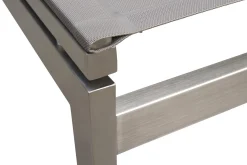 OUTFLEXX Rollliege, taupe, Edelstahl/Textilene, verstellbare Rückenlehne, 212x71x36cm