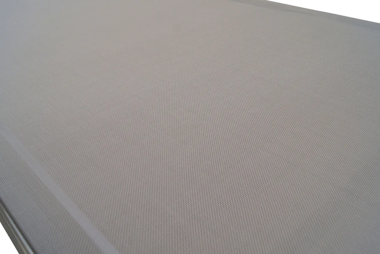OUTFLEXX Rollliege, taupe, Edelstahl/Textilene, verstellbare Rückenlehne, 212x71x36cm