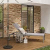 OUTFLEXX Rollliege, taupe, Edelstahl/Textilene, mit Gasfeder, 195 x 74 cm