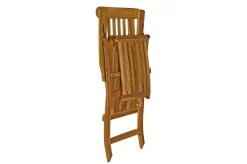 OUTFLEXX Seattle Liegestuhl / Deckchair, natur, Teakholz, 165 x 58 x 96 cm, fein geschliffen