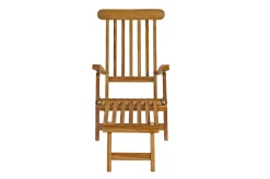 OUTFLEXX Seattle Liegestuhl / Deckchair, natur, Teakholz, 165 x 58 x 96 cm, fein geschliffen