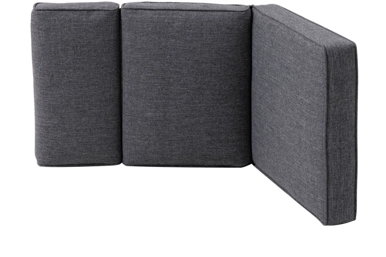 OUTFLEXX Serro Garten-Essgruppe, schwarz/anthrazit, Alu/Steinimitat/Teak, Tisch 200/260 x 100 cm, ausziehbar, 6 Stapelsessel