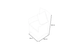 OUTFLEXX Sessel, desert-beige, Polyrattan/Aluminium, 60 x 60 x 86 cm, hohe Belastbarkeit, abnehmbare Bezüge, mit Reißverschluss, 2er Set