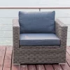 OUTFLEXX Sessel, grau, Polyrattan, 94 x 82 x 70 cm, wasserfeste Kissenbox