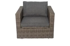 OUTFLEXX Sessel, grau, Polyrattan, 94 x 82 x 70 cm, wasserfeste Kissenbox
