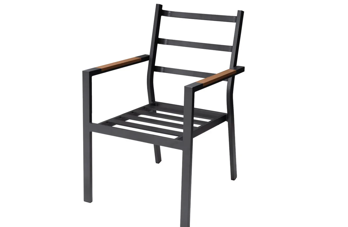 OUTFLEXX Sessel, hellgrau, Alu/Polyester, pulverbeschichtet, hohe Belastbarkeit