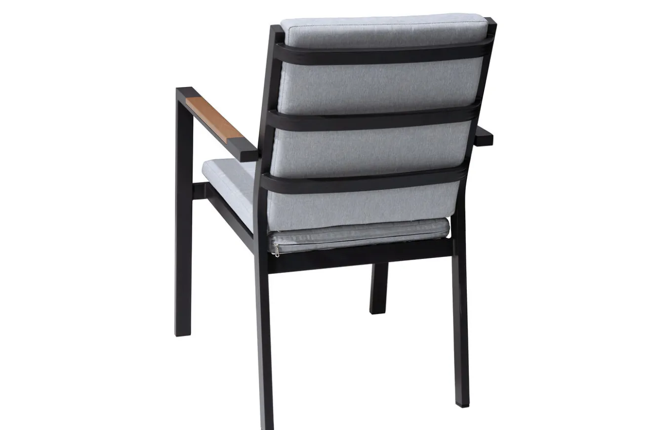 OUTFLEXX Sessel, hellgrau, Alu/Polyester, pulverbeschichtet, hohe Belastbarkeit