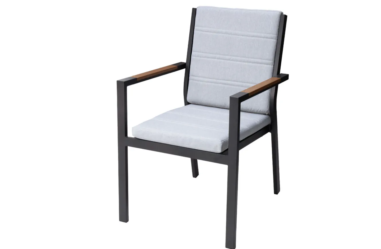 OUTFLEXX Sessel, hellgrau, Alu/Polyester, pulverbeschichtet, hohe Belastbarkeit
