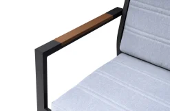 OUTFLEXX Sessel, hellgrau, Alu/Polyester, pulverbeschichtet, hohe Belastbarkeit
