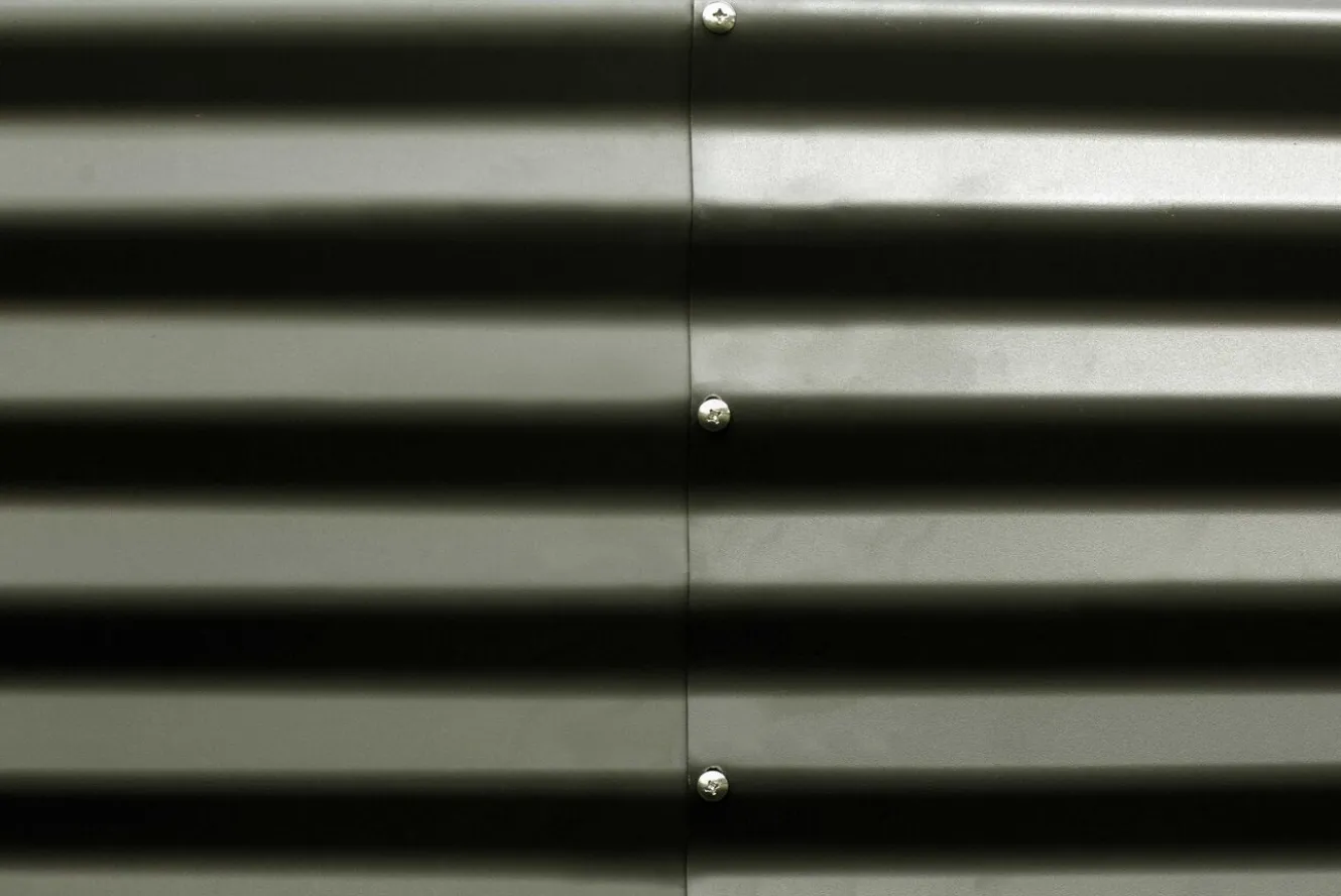 OUTFLEXX Set Hochbeet mit Erweiterungsmodul, anthrazit, Aluminium-Zink-Stahl, 180+80cm