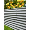 OUTFLEXX Set Hochbeet mit Erweiterungsmodul, silber, Aluminium-Zink-Stahl, 120+80cm