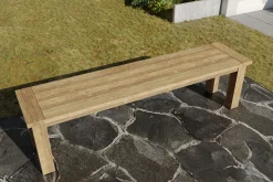 OUTFLEXX Sitzbank, natur, recyceltes SLVK-Teakholz, 170 x 40 x 45 cm